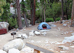 campsite by the river